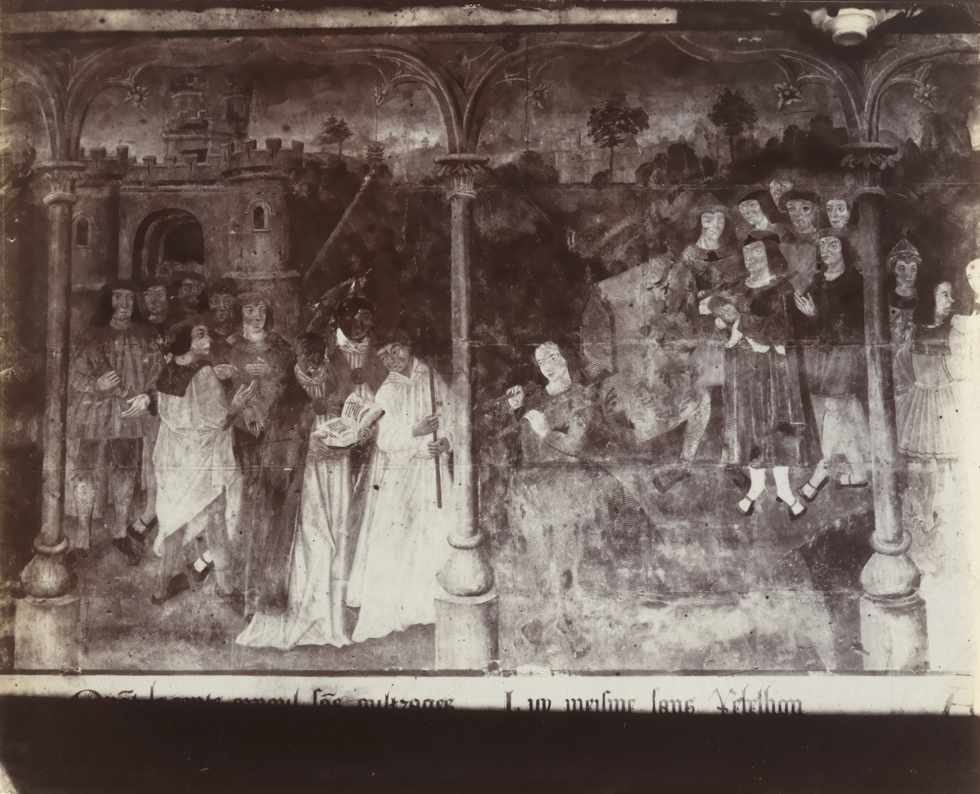 Eugène Atget. Saint-Riquier (fresques)