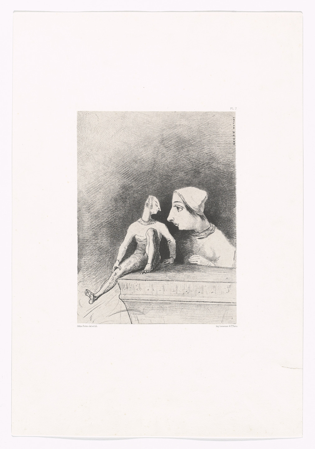 Odilon Redon. Feline Scene (Félinerie) from In the Dream (Dans le rêve). 1879