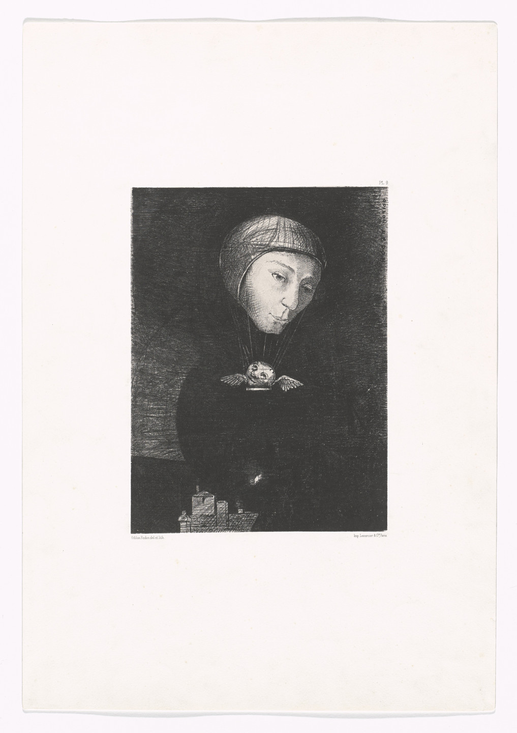 Odilon Redon. Sad Ascent (Triste montée) from In the Dream (Dans le rêve). 1879