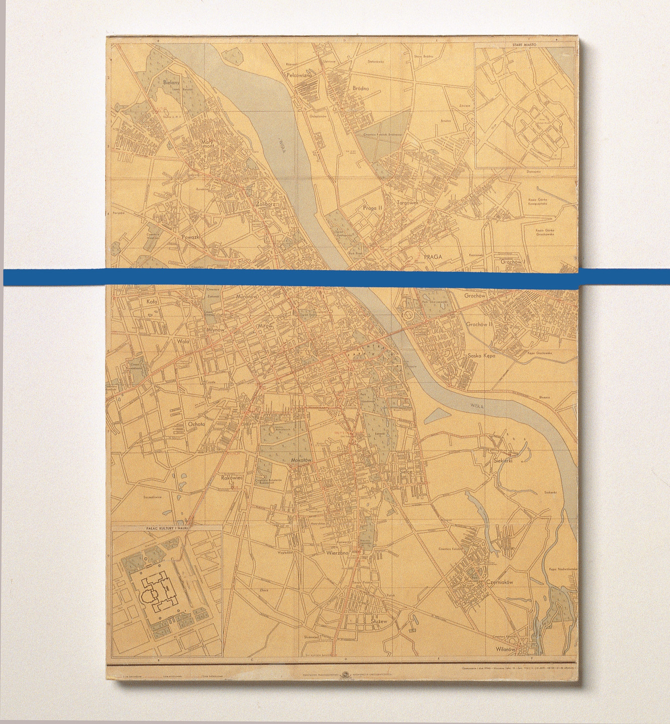 Edward Krasiński. Map of Warsaw. 1972