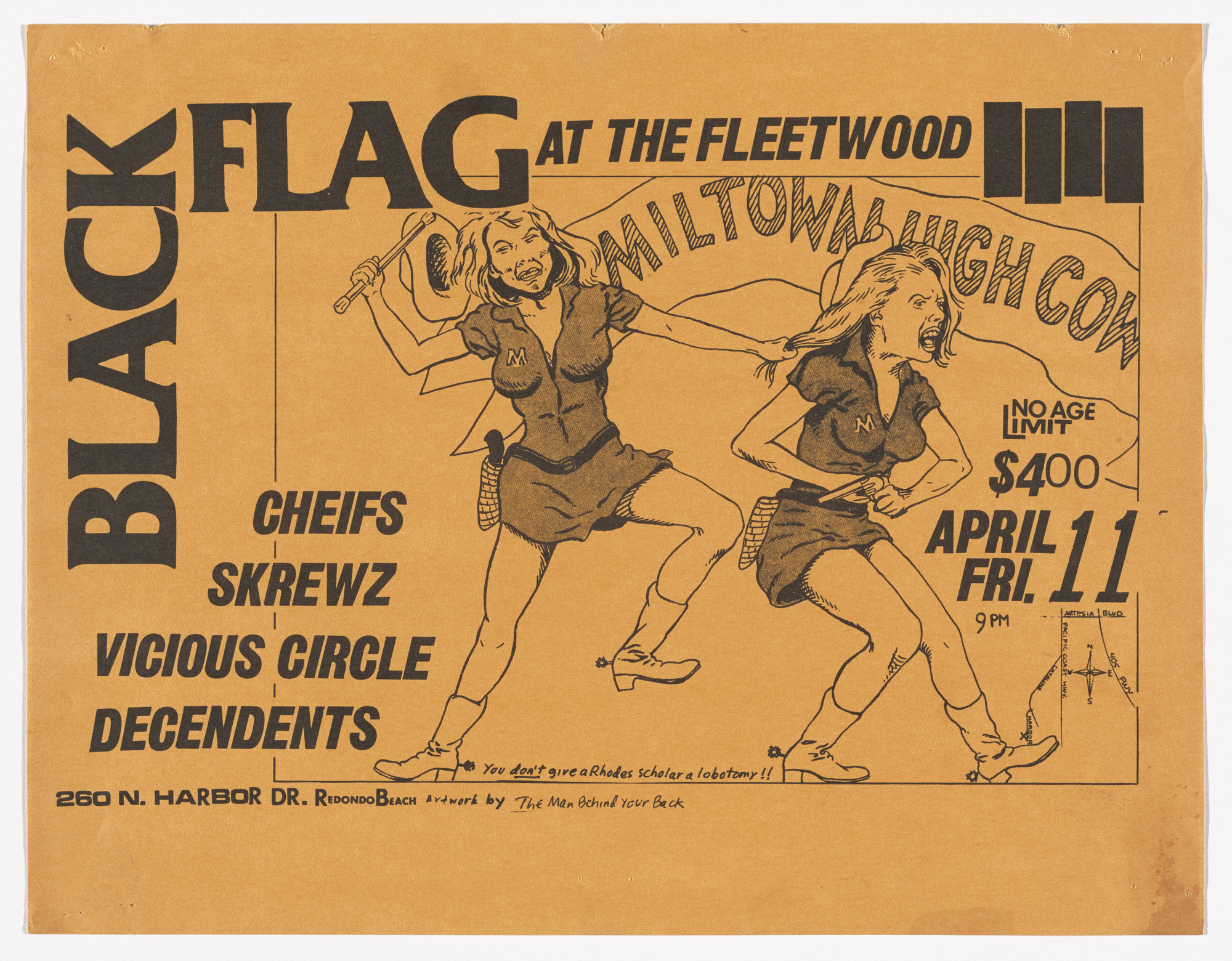 Raymond Pettibon. Black Flag at Fleetwood
