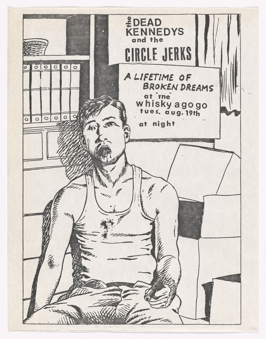 Raymond Pettibon. Dead Kennedys at Whisky Ago Go. April 19