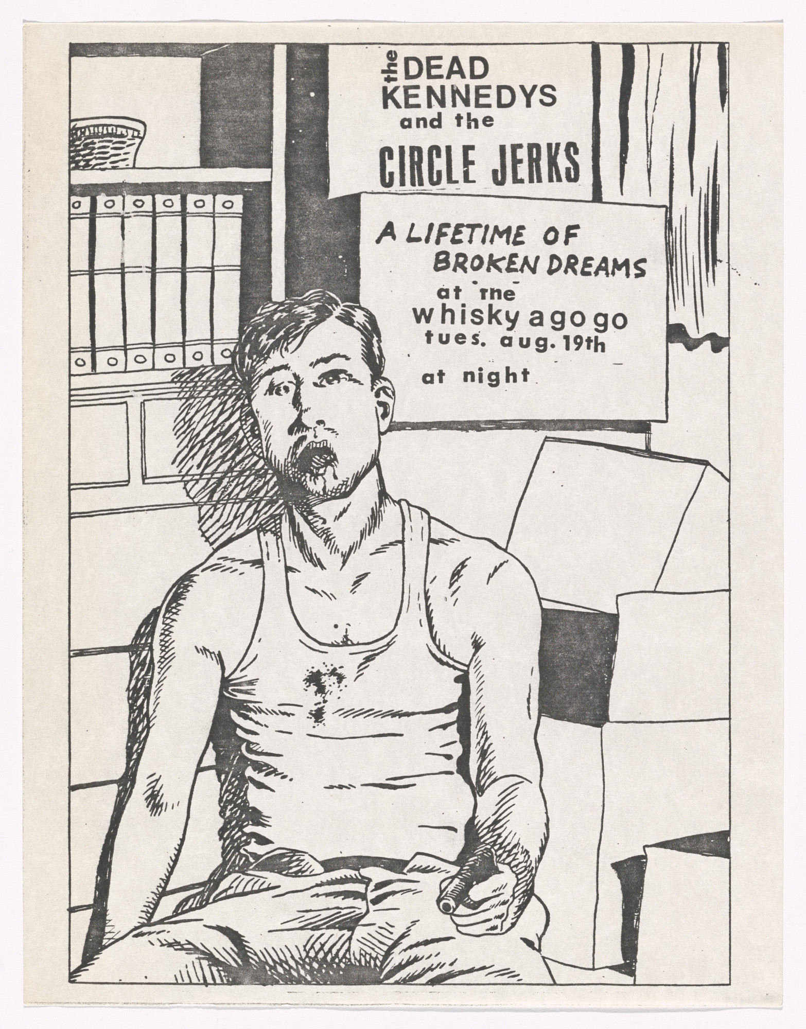 Raymond Pettibon. Dead Kennedys at Whisky Ago Go