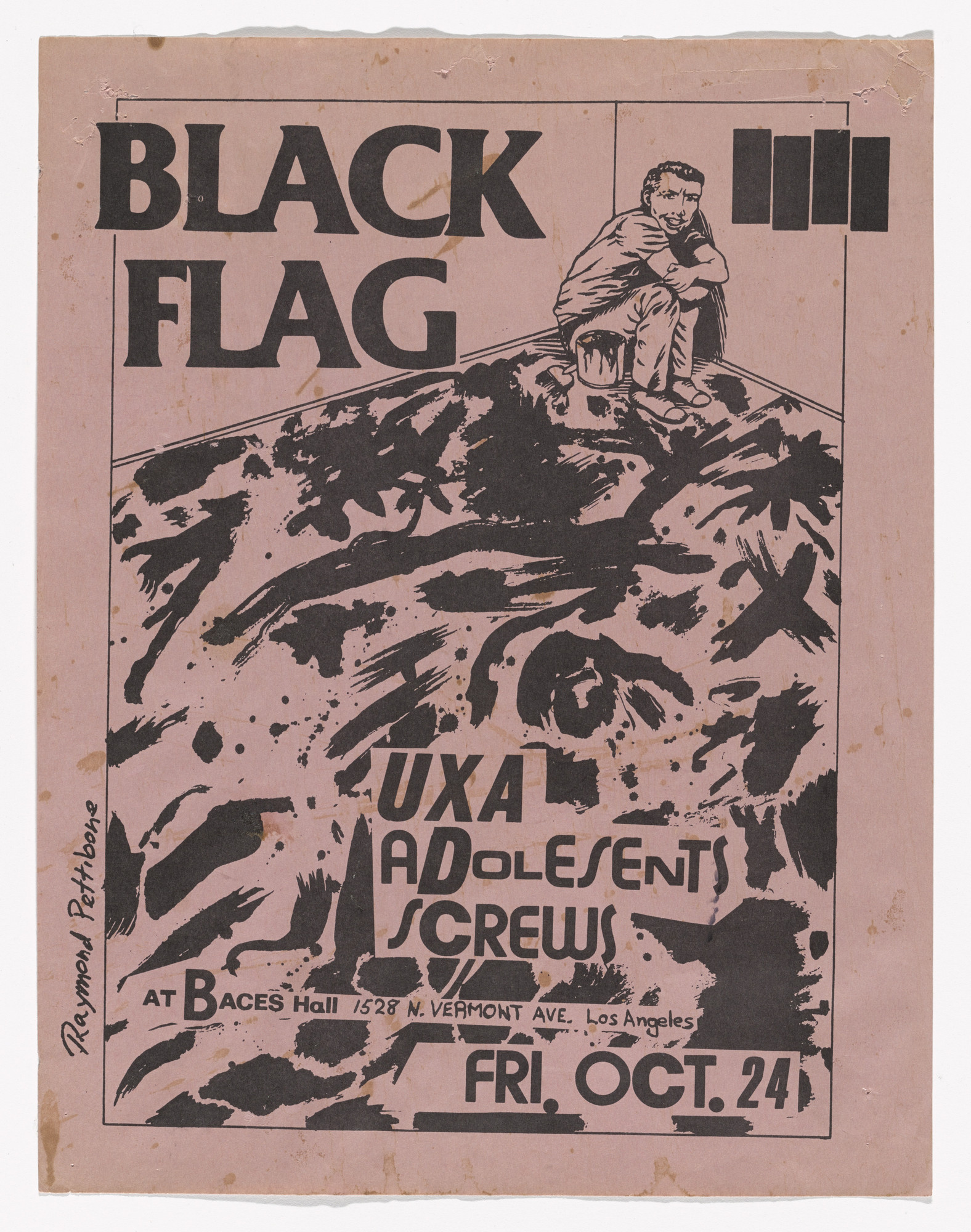 Raymond Pettibon. Black Flag at Baces Hall