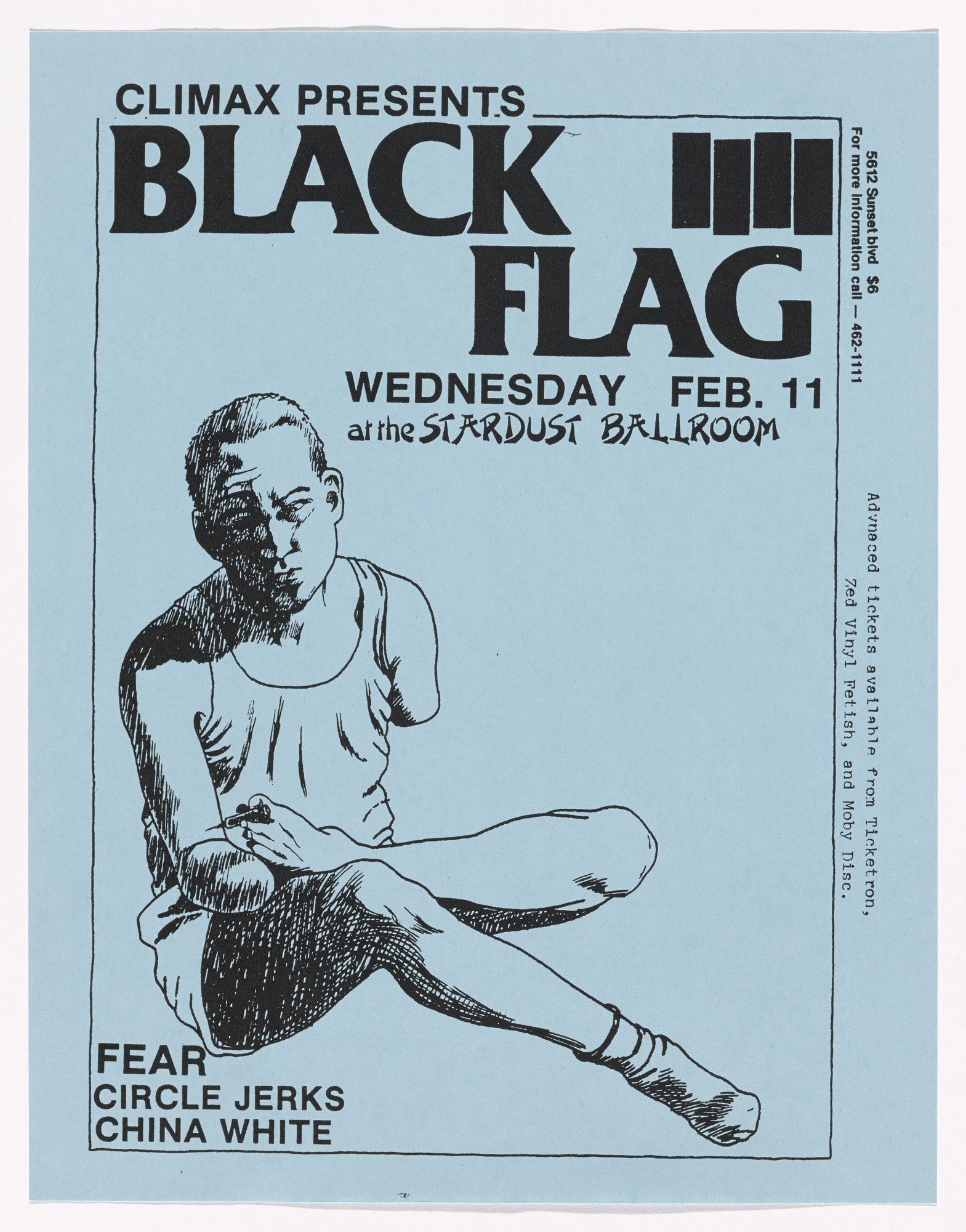 Raymond Pettibon. Black Flag at Stardust Ballroom