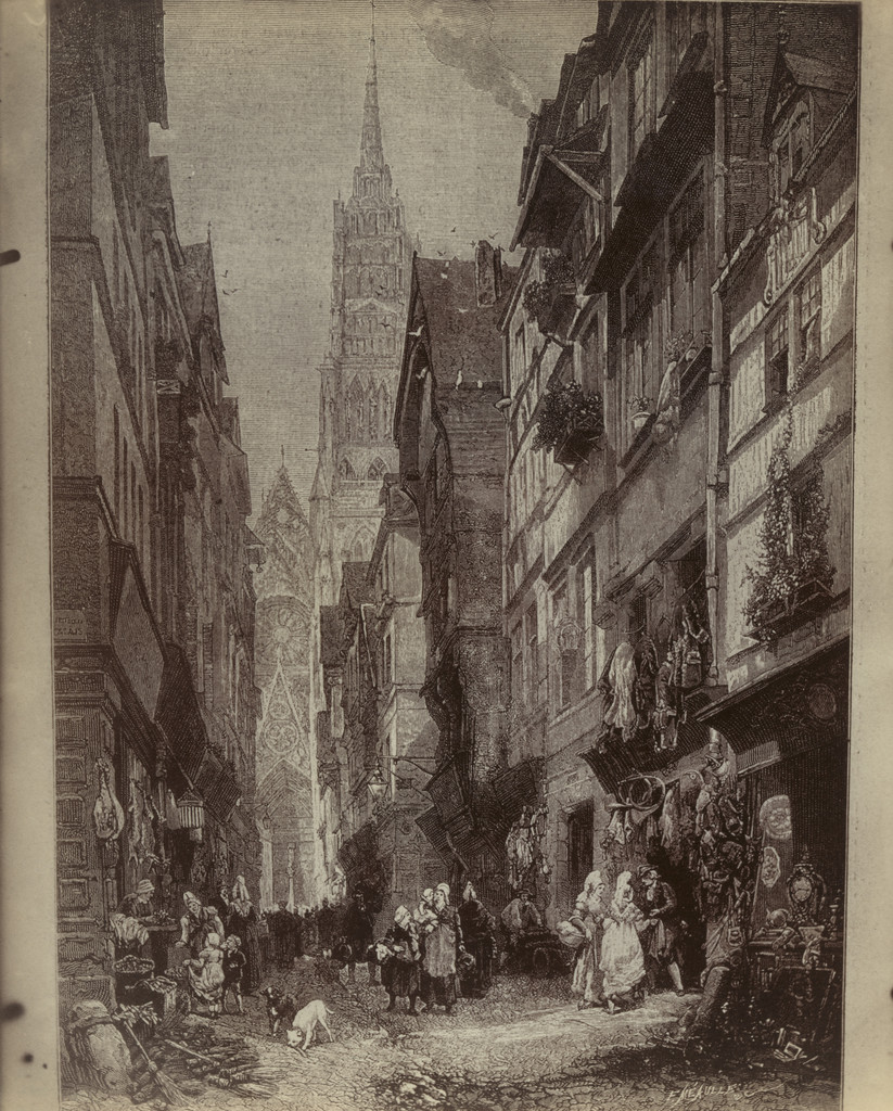 Rouen Vers 1820 (reproduction of print)