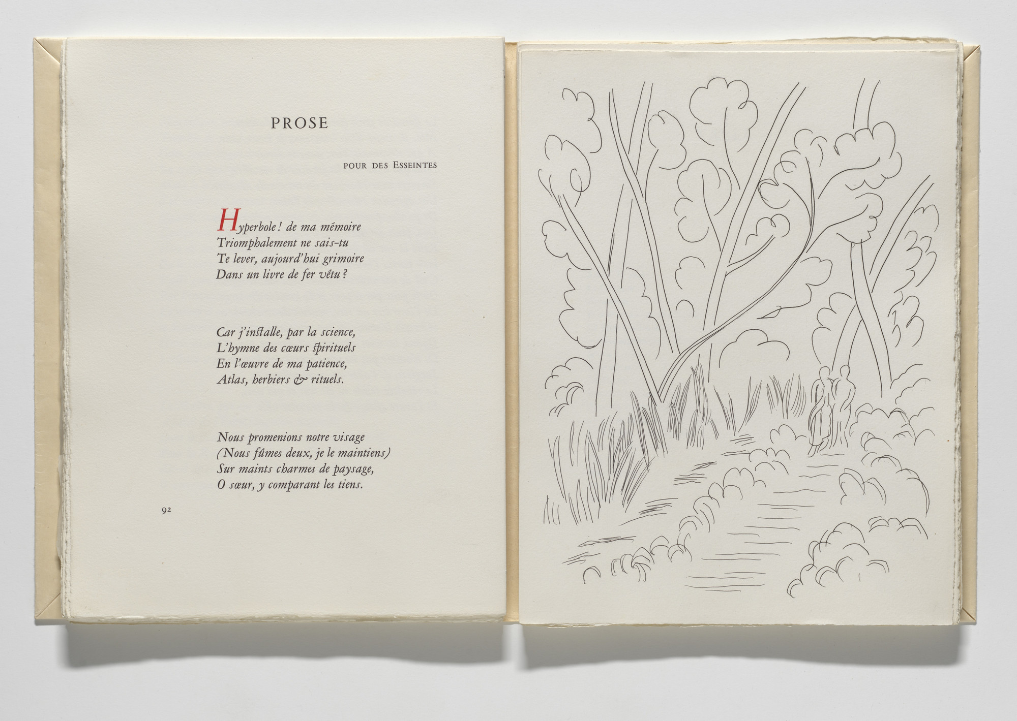 Henri Matisse. Prose pour des esseintes (plate, inserted facing page 92) from Poésies (Poems)