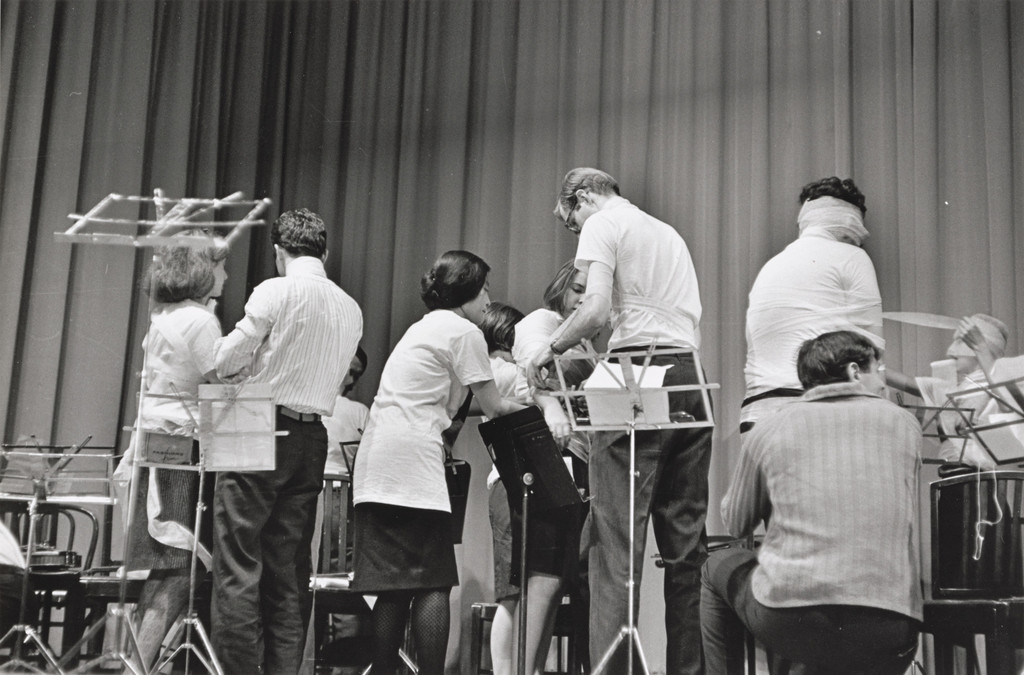 Sky Piece for Jesus Christ, performed during Fluxorchestra at Carnegie Recital Hall, New York, September 25, 1965