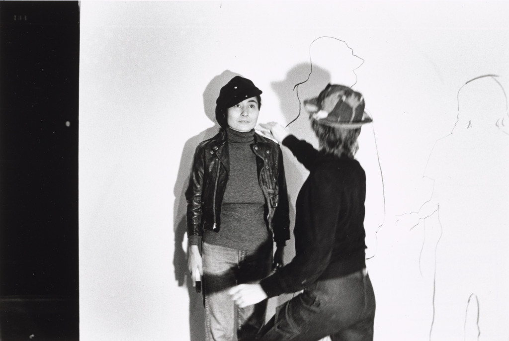 Shadow Painting, performed during 8th Annual New York Avant Garde-Festival, 69th Regiment Armory, New York, November 19, 1971