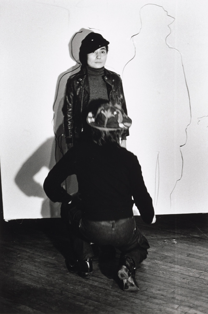 Shadow Painting, performed during 8th Annual New York Avant Garde-Festival, 69th Regiment Armory, New York, November 19, 1971