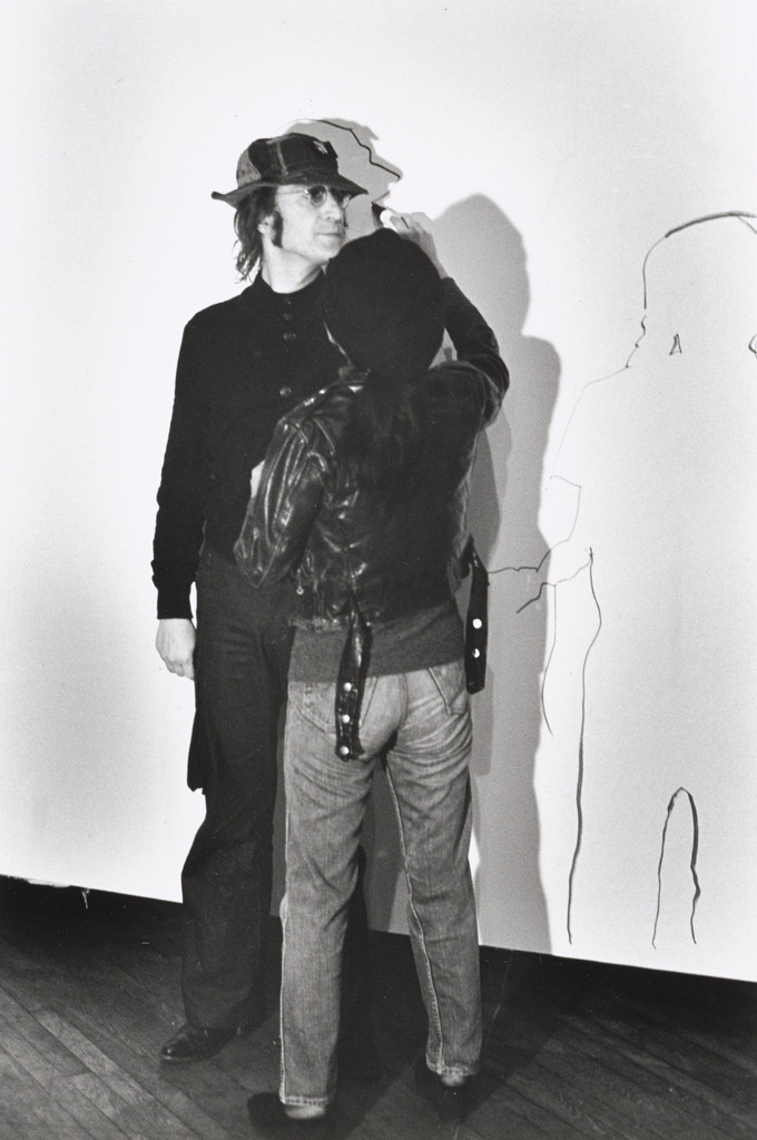 Shadow Painting, performed during 8th Annual New York Avant Garde-Festival, 69th Regiment Armory, New York, November 19, 1971