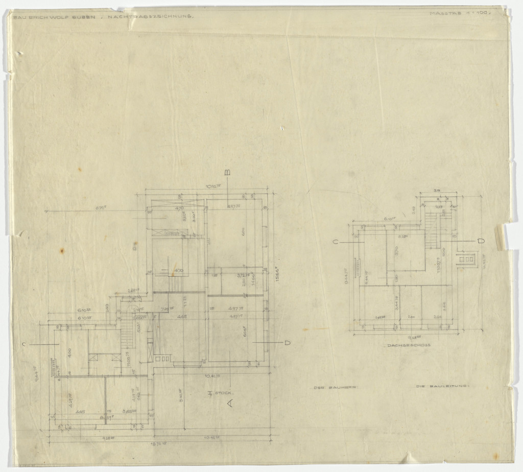 Wolf House, Gubin, Poland (Second and third floor plans [final version])