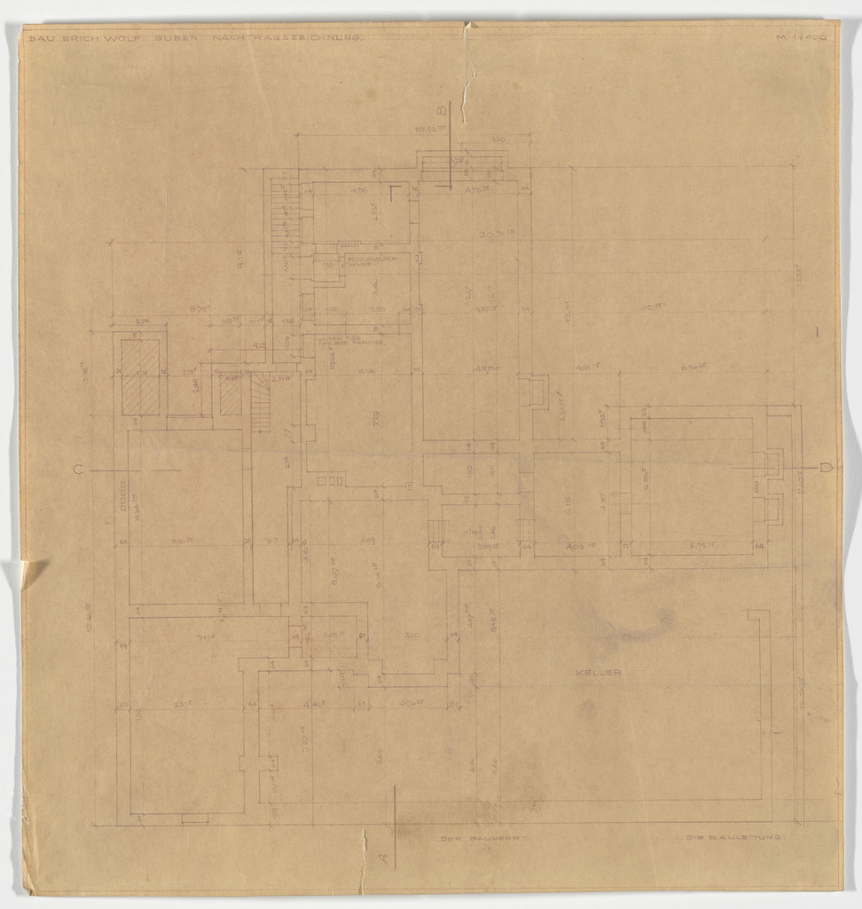 Wolf House, Gubin, Poland (Basement plan [final version])