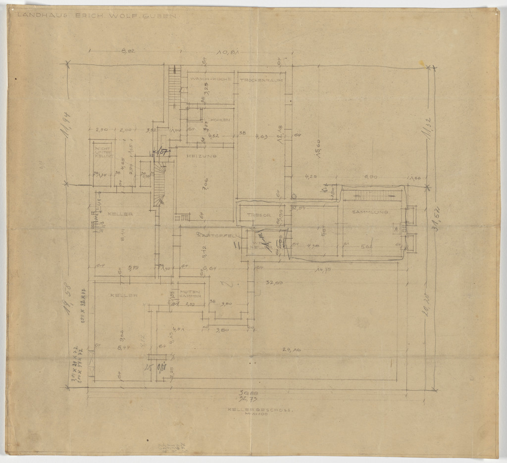 Wolf House, Gubin, Poland (Basement plan [final version])