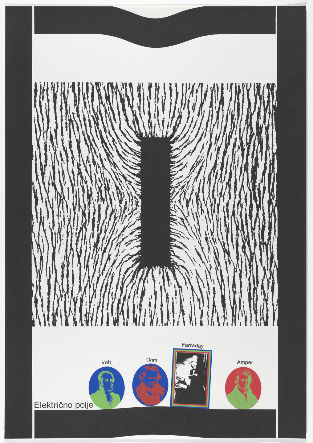 Boris Bućan. Elektricno polje (Electromagnetic fields) (Poster from The Development of Scientific Thought series). 1972