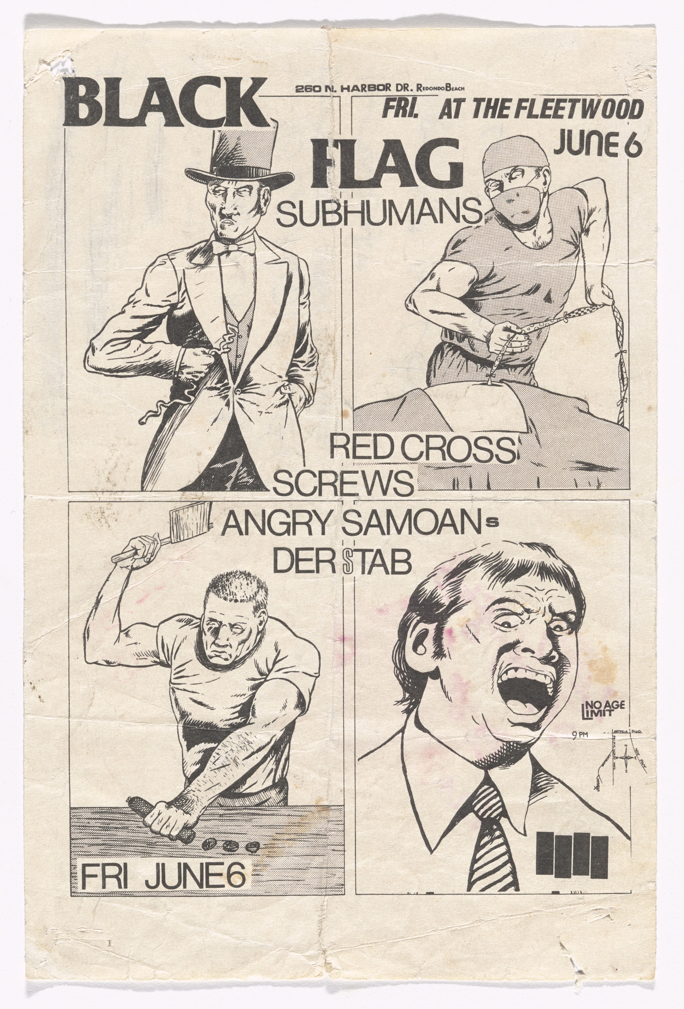 Raymond Pettibon. Black Flag at Fleetwood