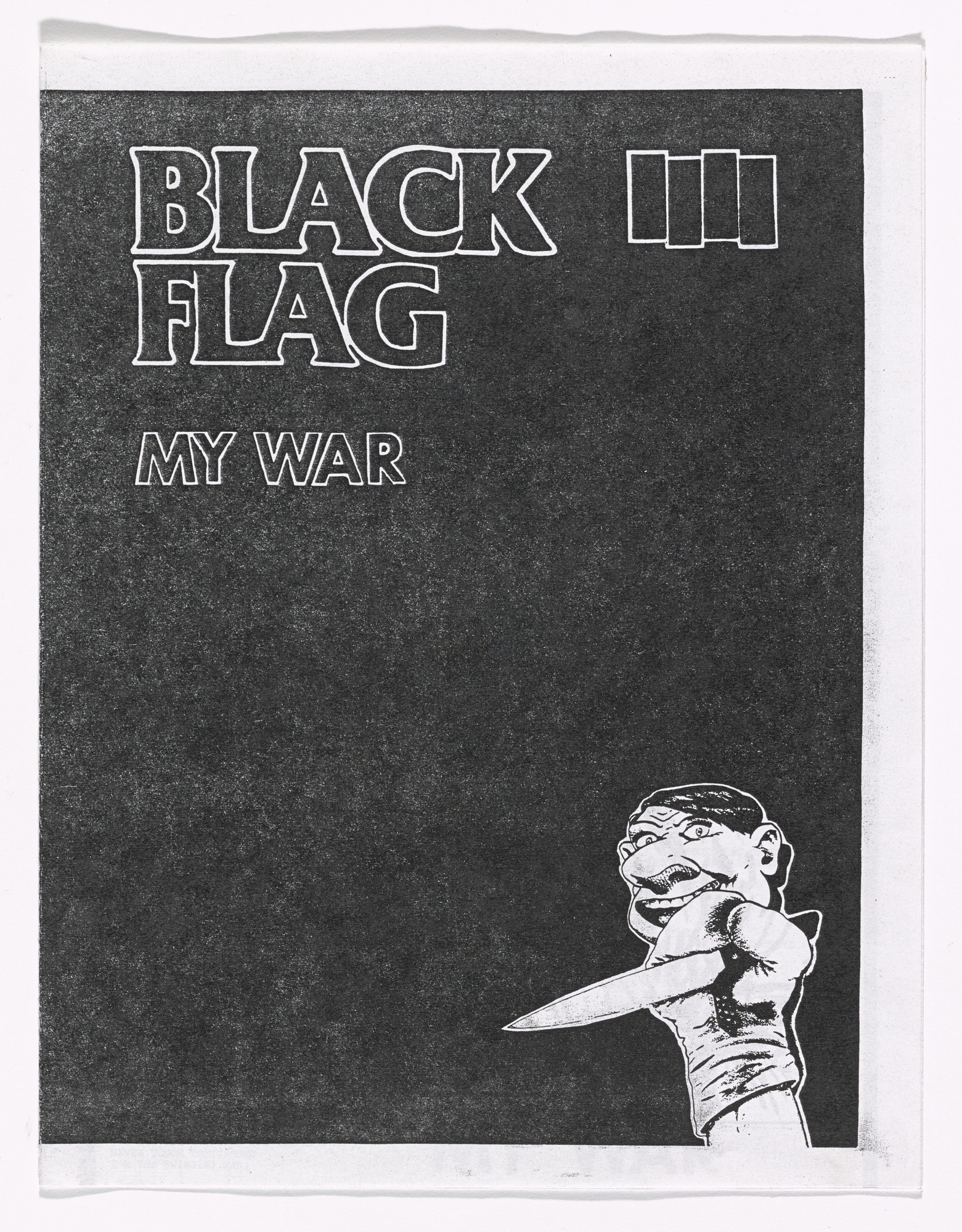 Raymond Pettibon. Black Flag: My War