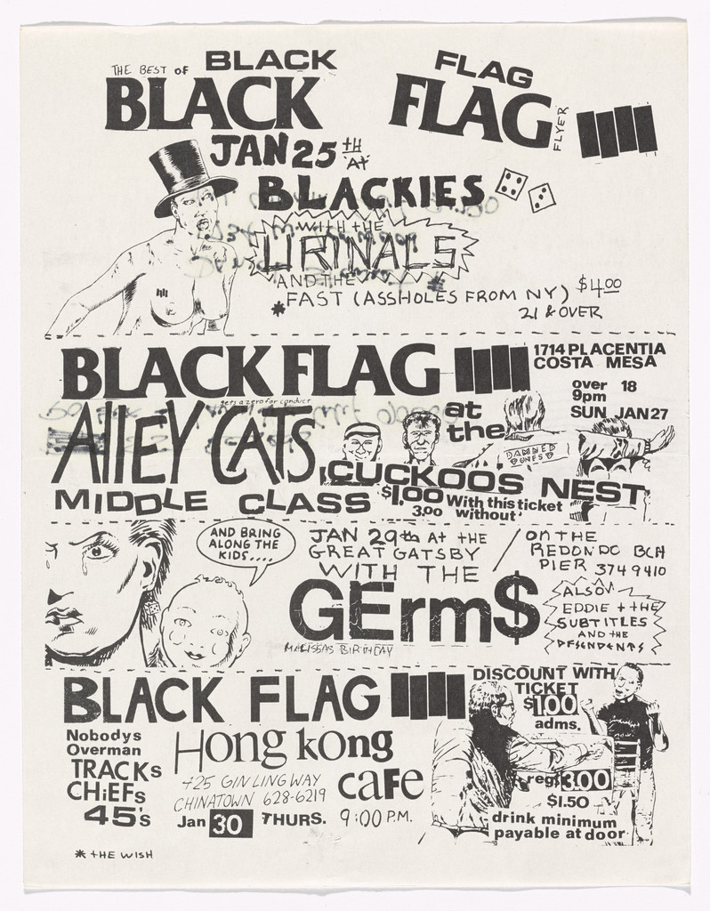 Black Flag at Blackies with The Urinals