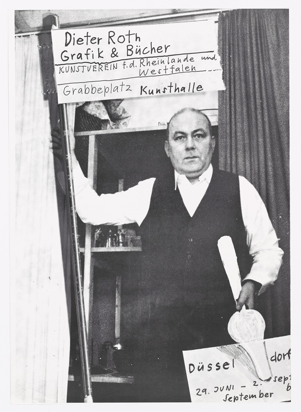 Dieter Roth. Poster for Dieter Roth: Bucher &amp; Grafik, Kunstverein, Düsseldorf. 1973