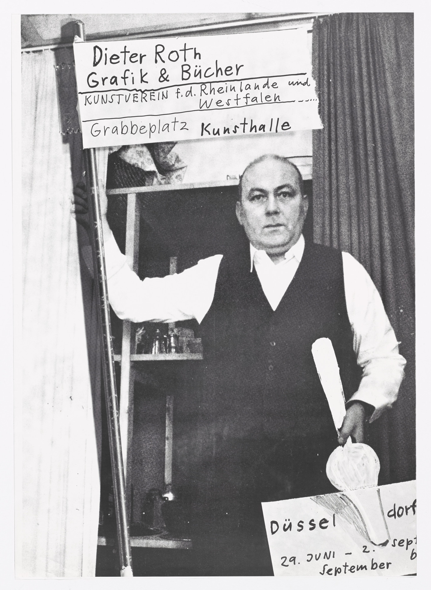 Dieter Roth. Poster for Dieter Roth: Bucher & Grafik, Kunstverein, Düsseldorf