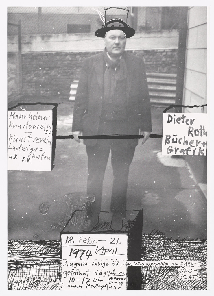 Poster for Dieter Roth: Bucher & Grafik, Mannheimer Kunstverein and the Kunstverein Ludwigshafen