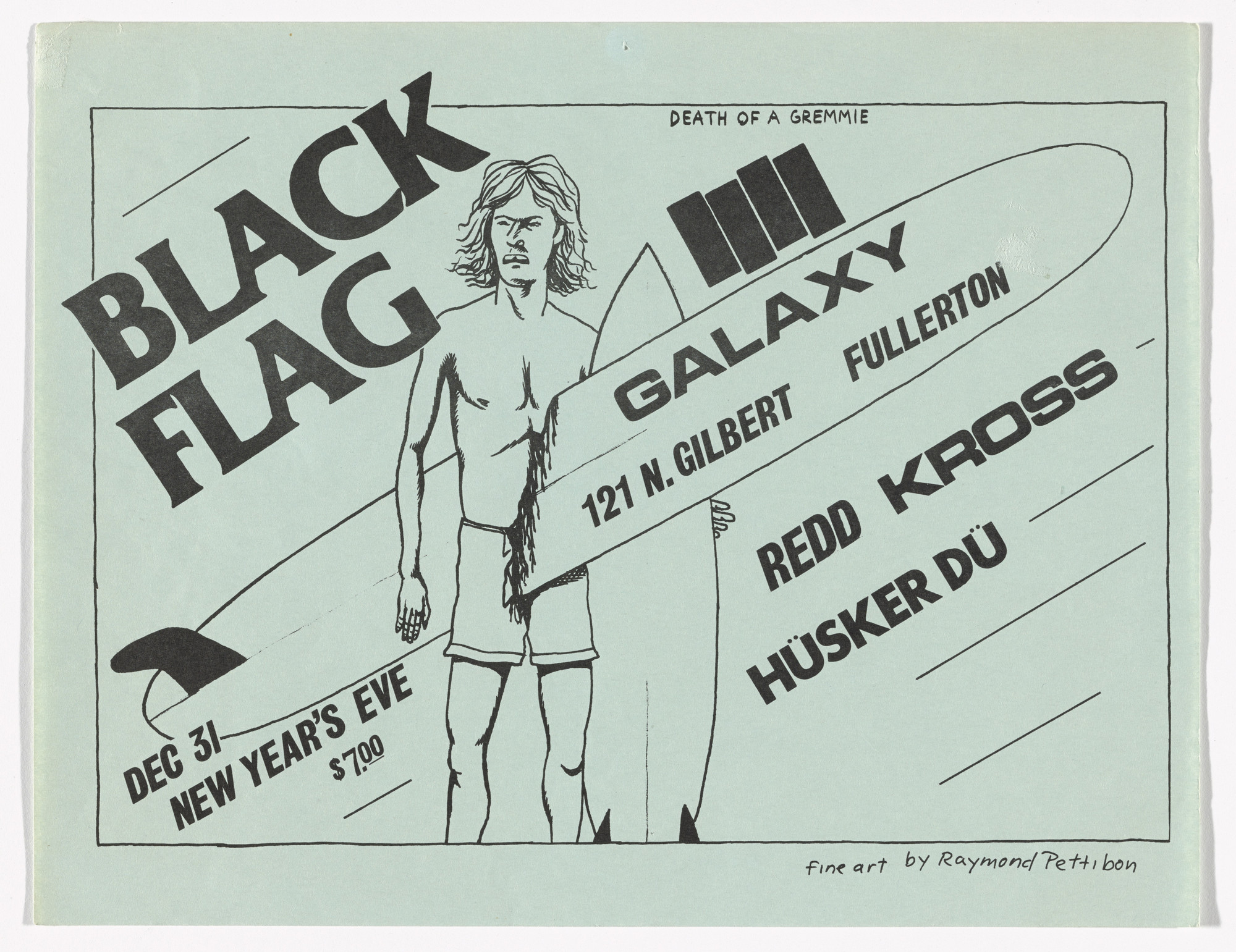 Raymond Pettibon. Black Flag at Galaxy