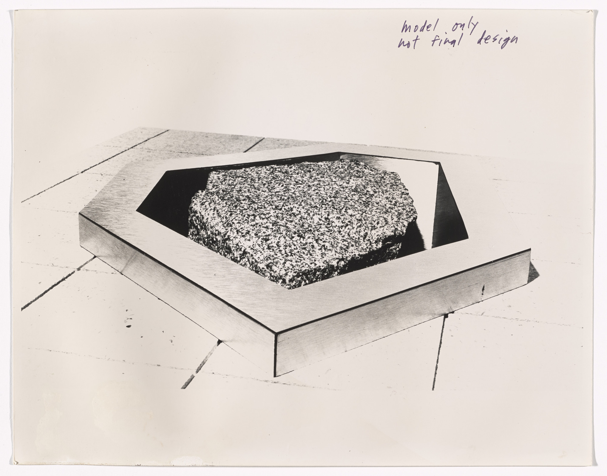 Michael Heizer. Preparatory material for Levitated Mass (1982)