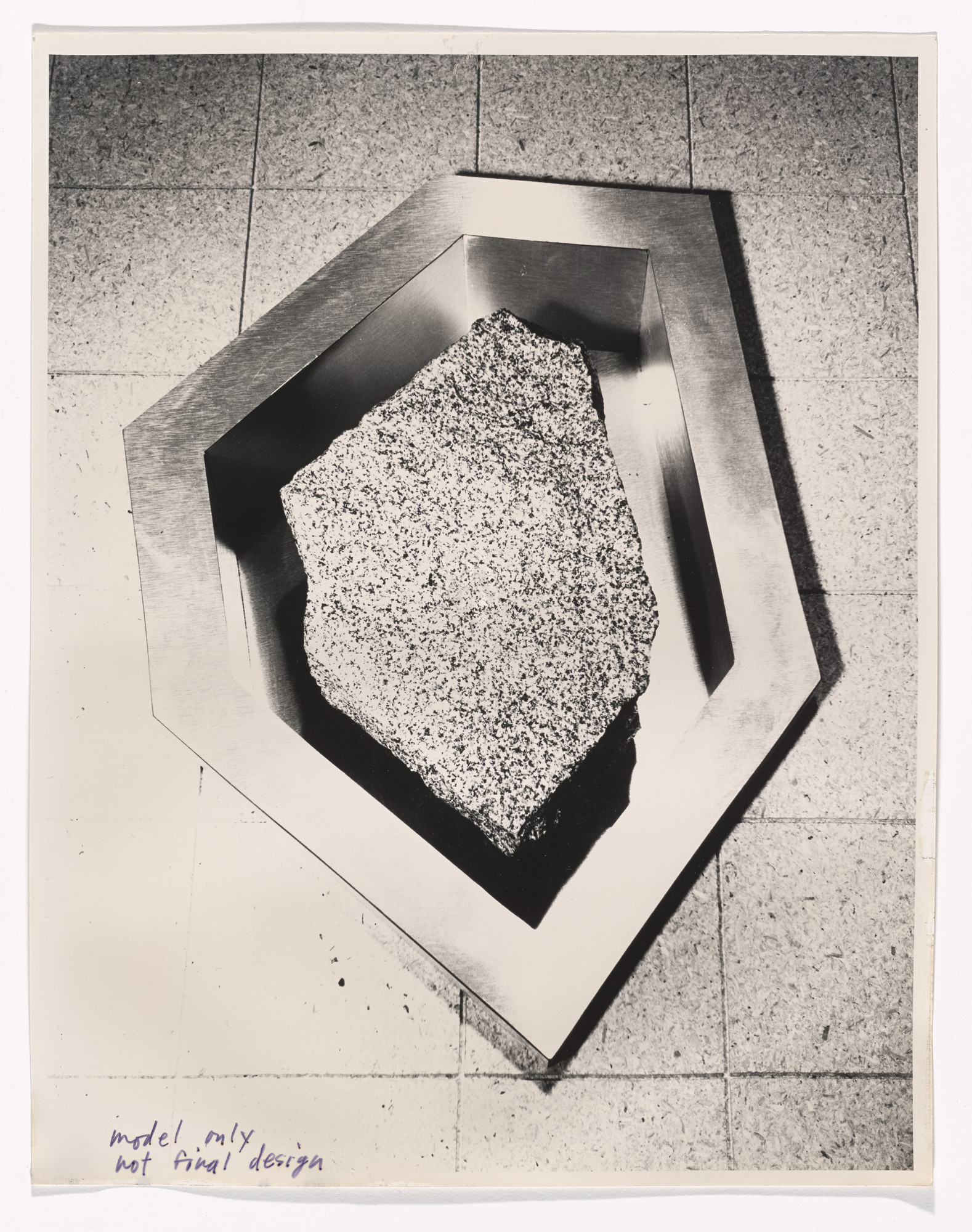 Michael Heizer. Preparatory material for Levitated Mass (1982)
