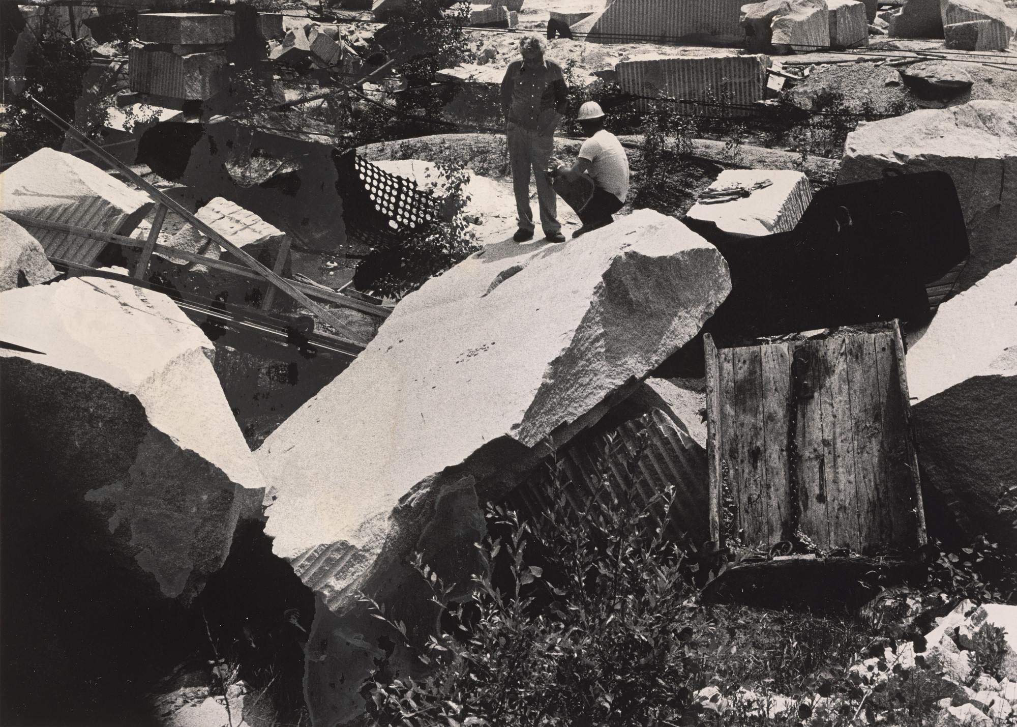 Michael Heizer. Preparatory material for Levitated Mass (1982)