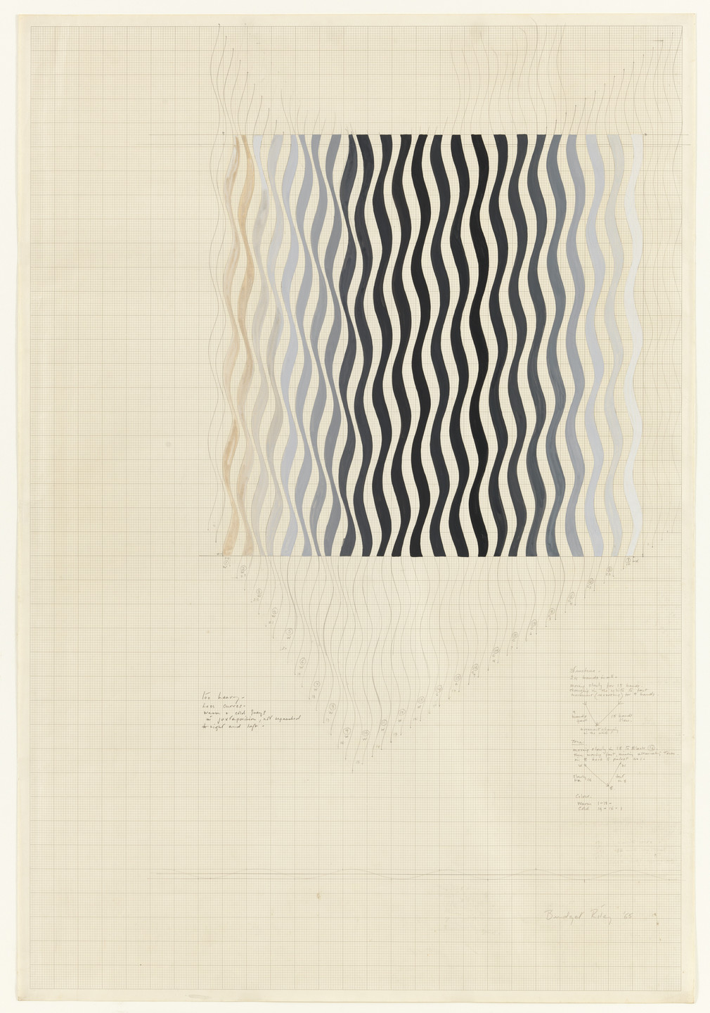 Bridget Riley. Study for Painting, (12011-DG). 1965