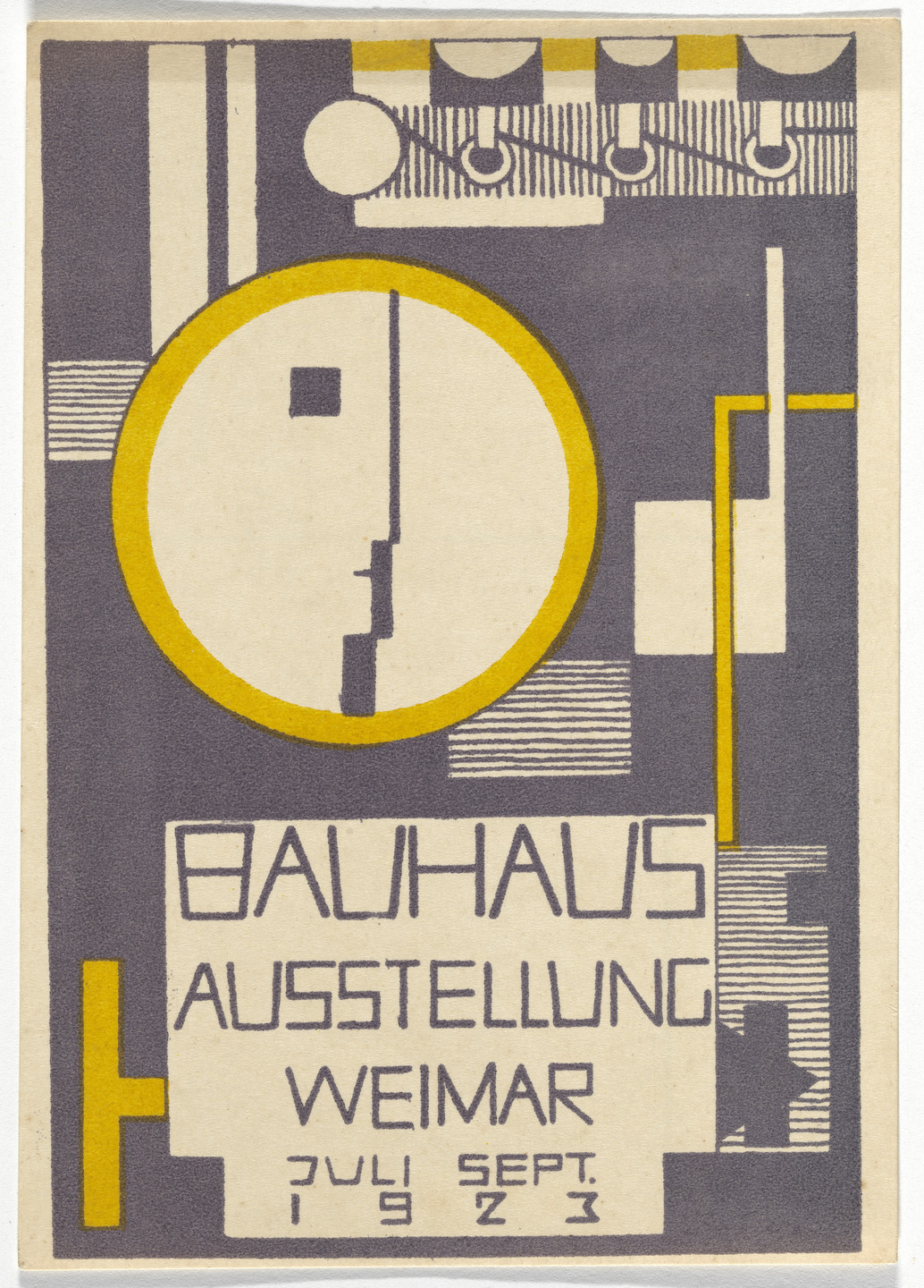 バウハウス Weimar Ausstellung 1923 IBH-70046 Rudolf Baschant. Bauhaus Ausstellung Weimar Juli - Sept 1923. 1923