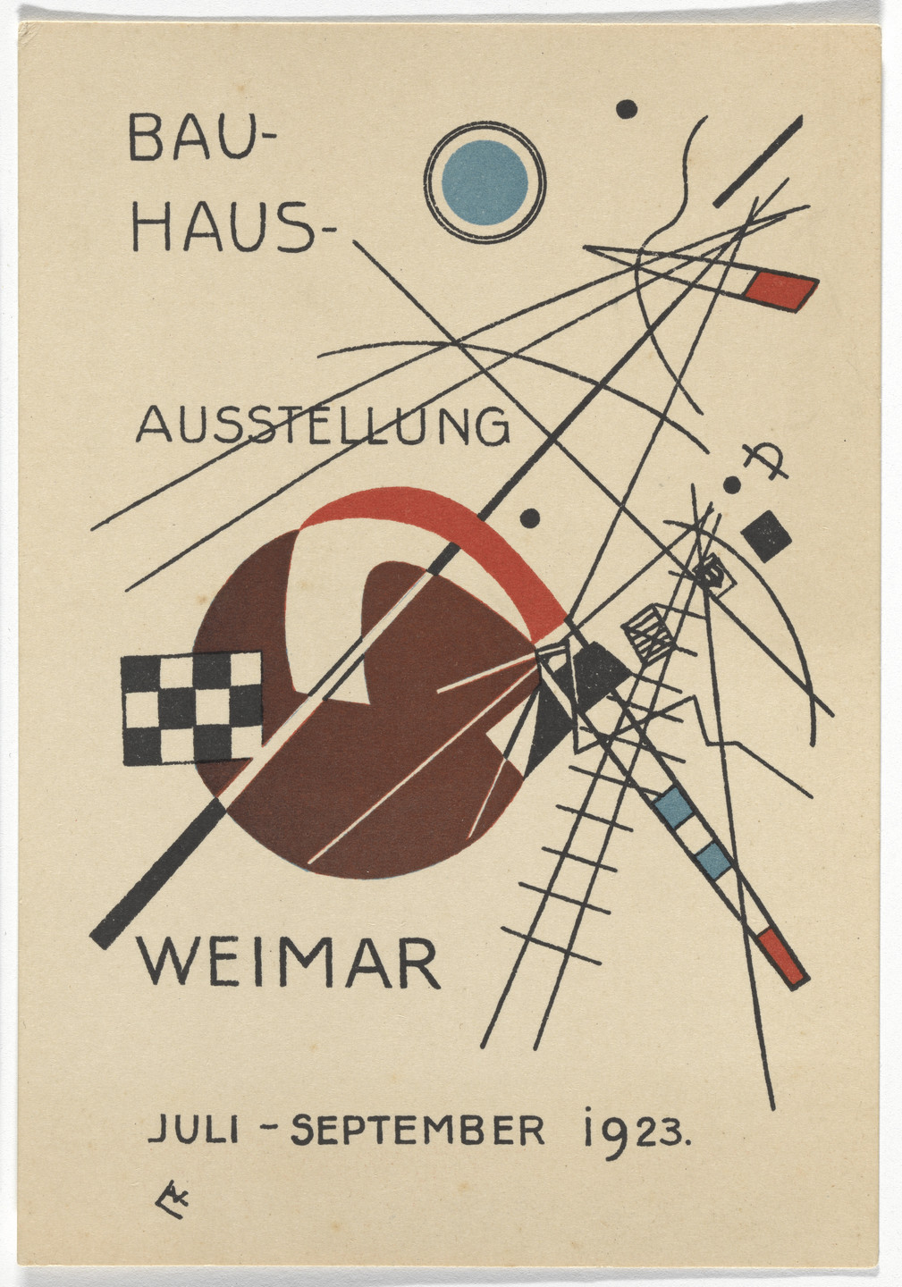 Vasily Kandinsky. Bauhaus Ausstellung Weimar Juli - September 1923. 1923