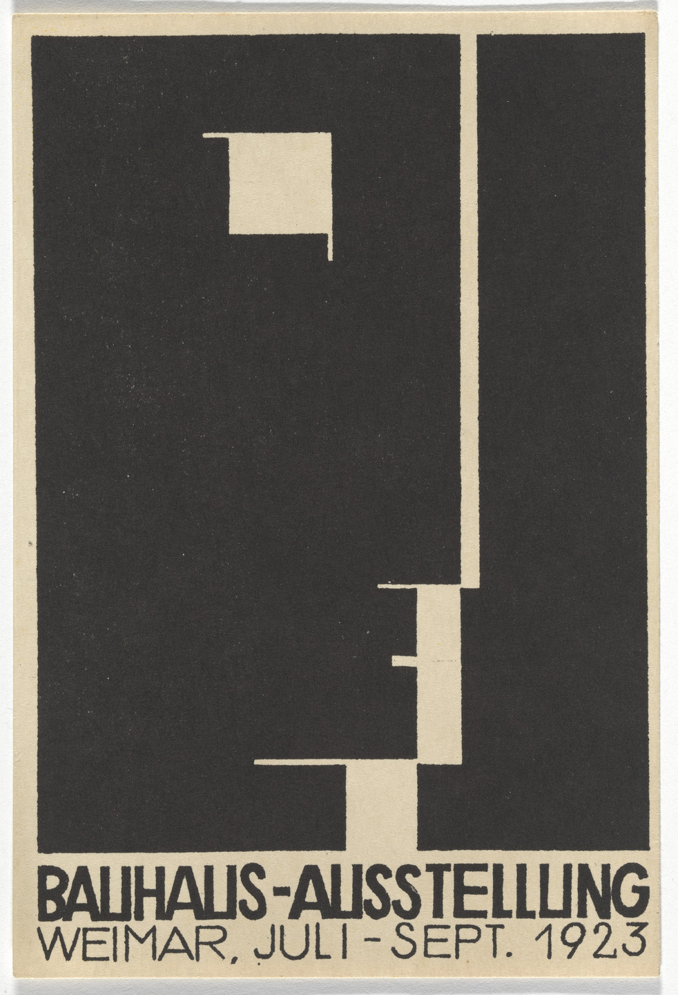 Herbert Bayer. Bauhaus Ausstellung Weimar Juli - Sept 1923. 1923