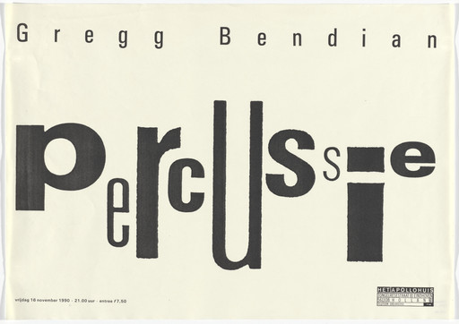 Gregg Bendian, Percussie