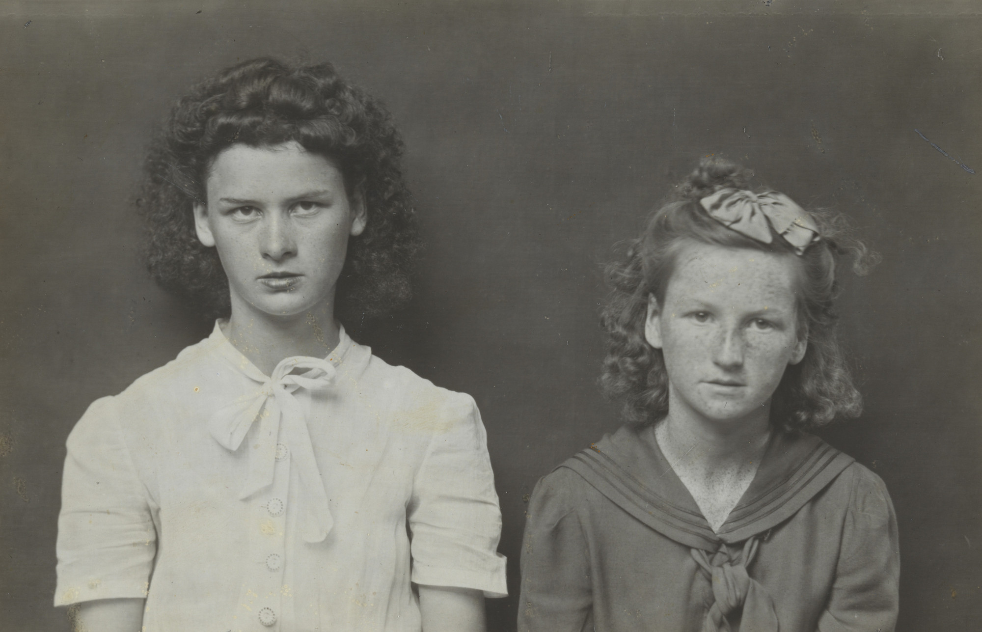 Mike Disfarmer. Wanda and Mary (Thomas) Carltons, Prim, Arkansas. c. 1940