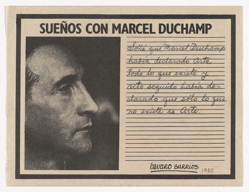 Popular Print for the exhibition "Dreams About Marcel Duchamp" (Grabado popular impreso para la exhibición "Sueños con Marcel Duchamp")