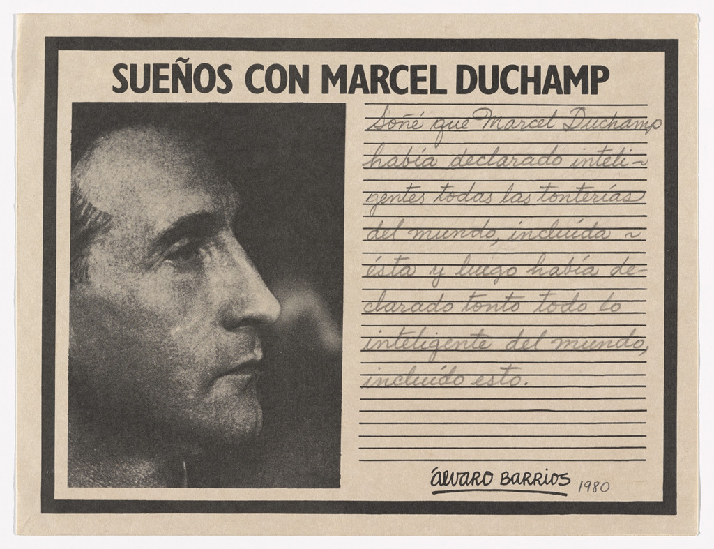 Popular Print for the exhibition "Dreams About Marcel Duchamp" (Grabado popular impreso para la exhibición "Sueños con Marcel Duchamp")