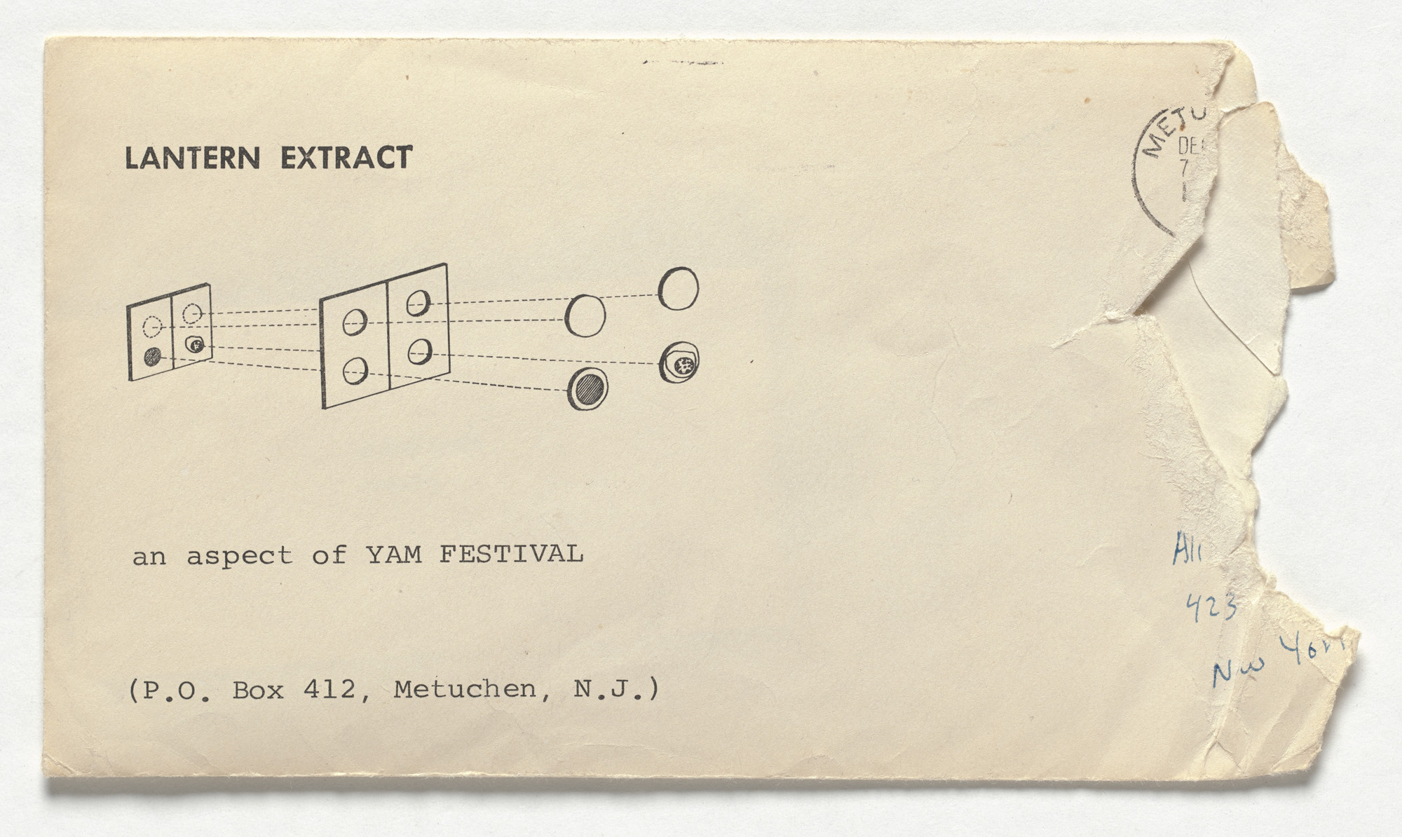 George Brecht, Robert Watts. Lantern Extract. 1962