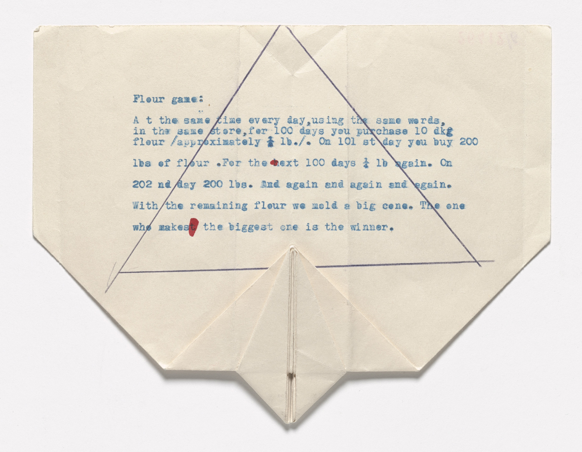 Milan Knížák. Paper Glider. c. 1966