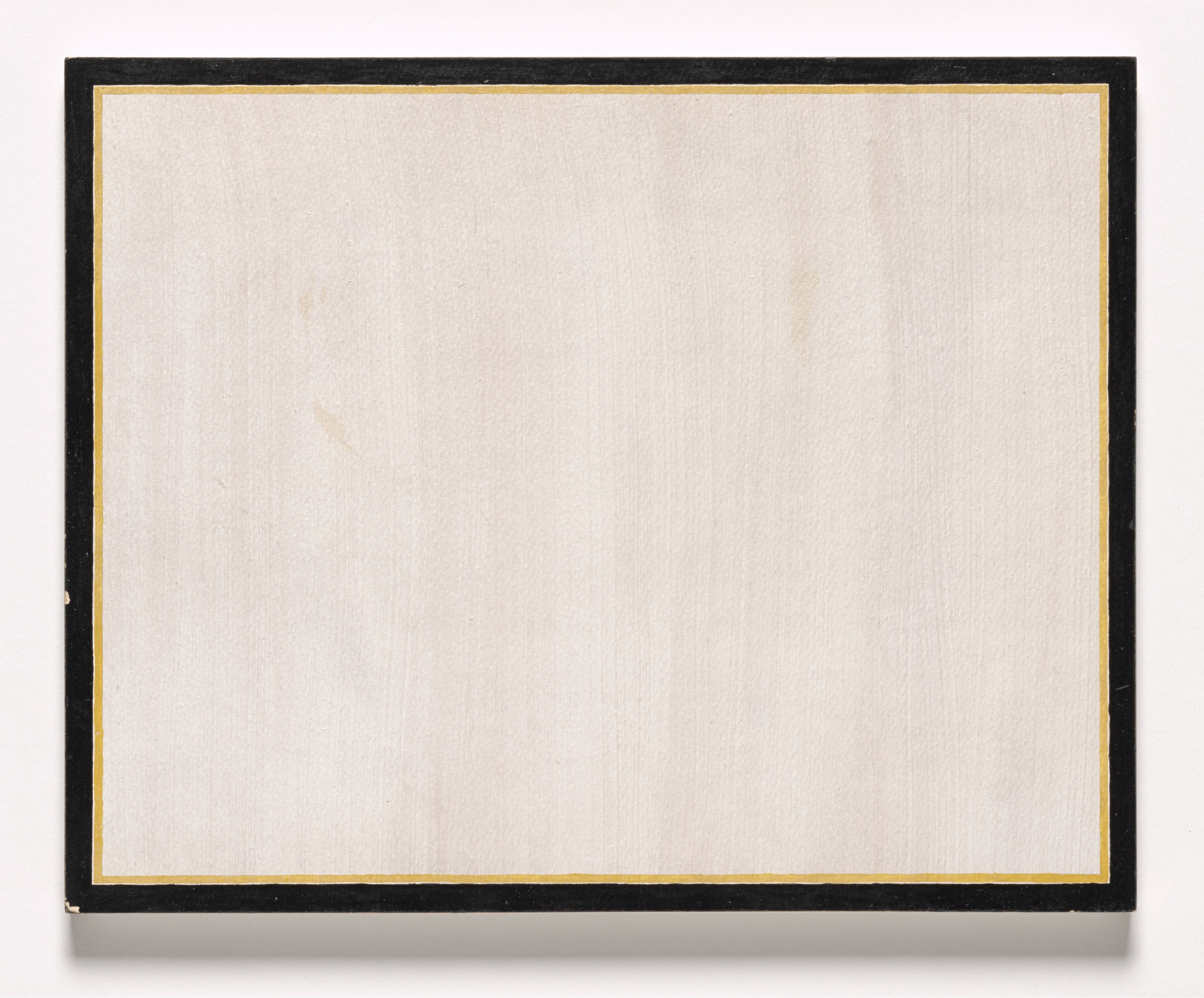 Jo Baer. Replica: White Horizontal (yellow line)