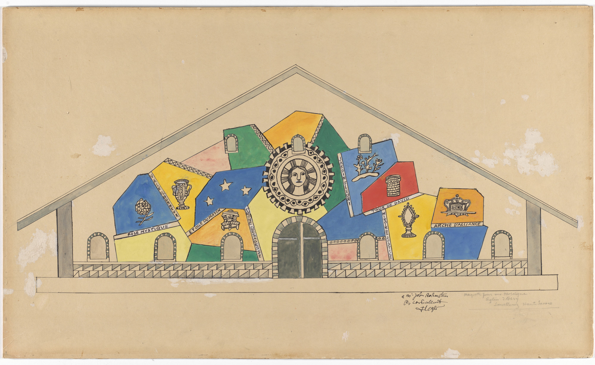 Fernand Léger. Maquette for the Facade Mosaic of the Church of our Lady of All Grace, Assy