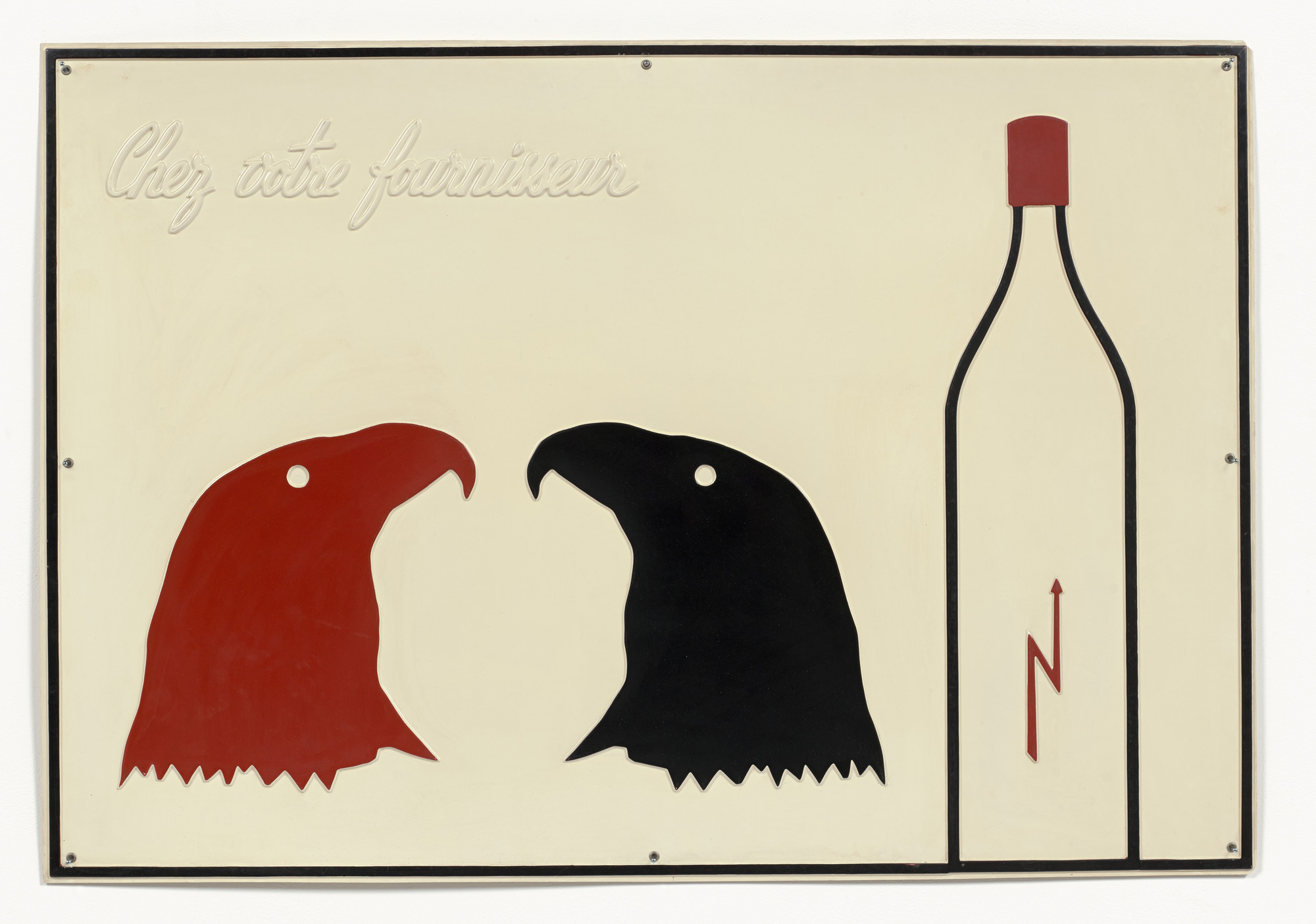 Marcel Broodthaers. At your supplier (Vinegar of Eagles) (Chez votre fournisseur [Le Vinaigre des Aigles]). 1968