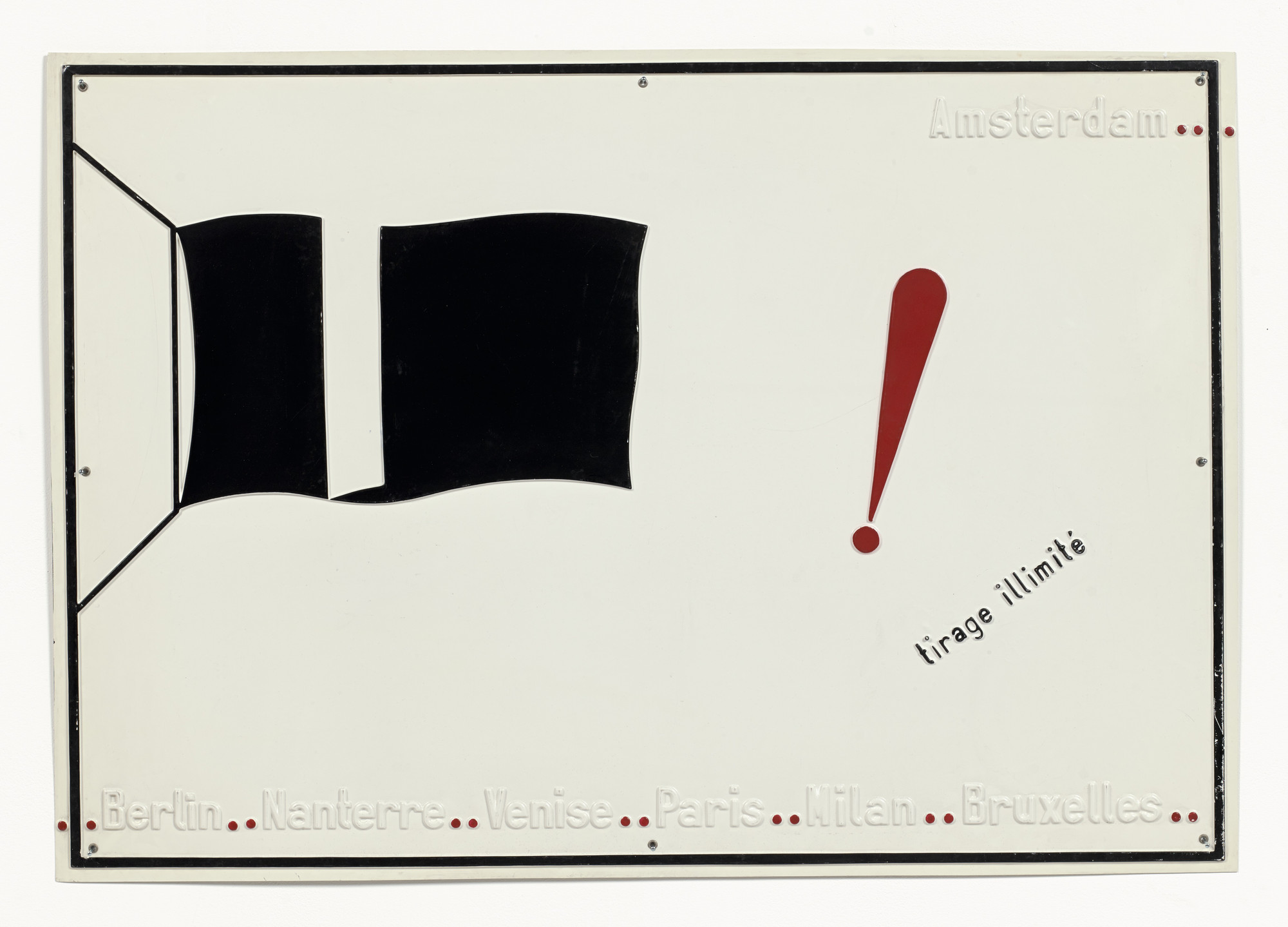 Marcel Broodthaers. The Black Flag, Unlimited Edition (Le Drapeau noir, tirage illimité). 1968