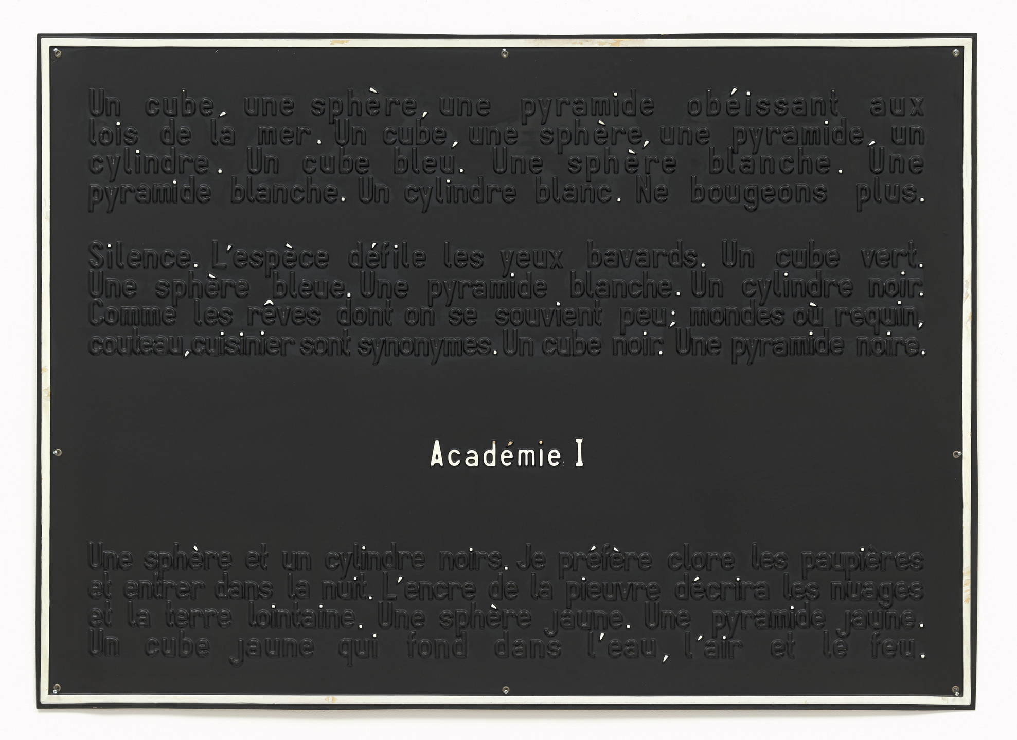 Marcel Broodthaers. Academy I (Académie I). 1968