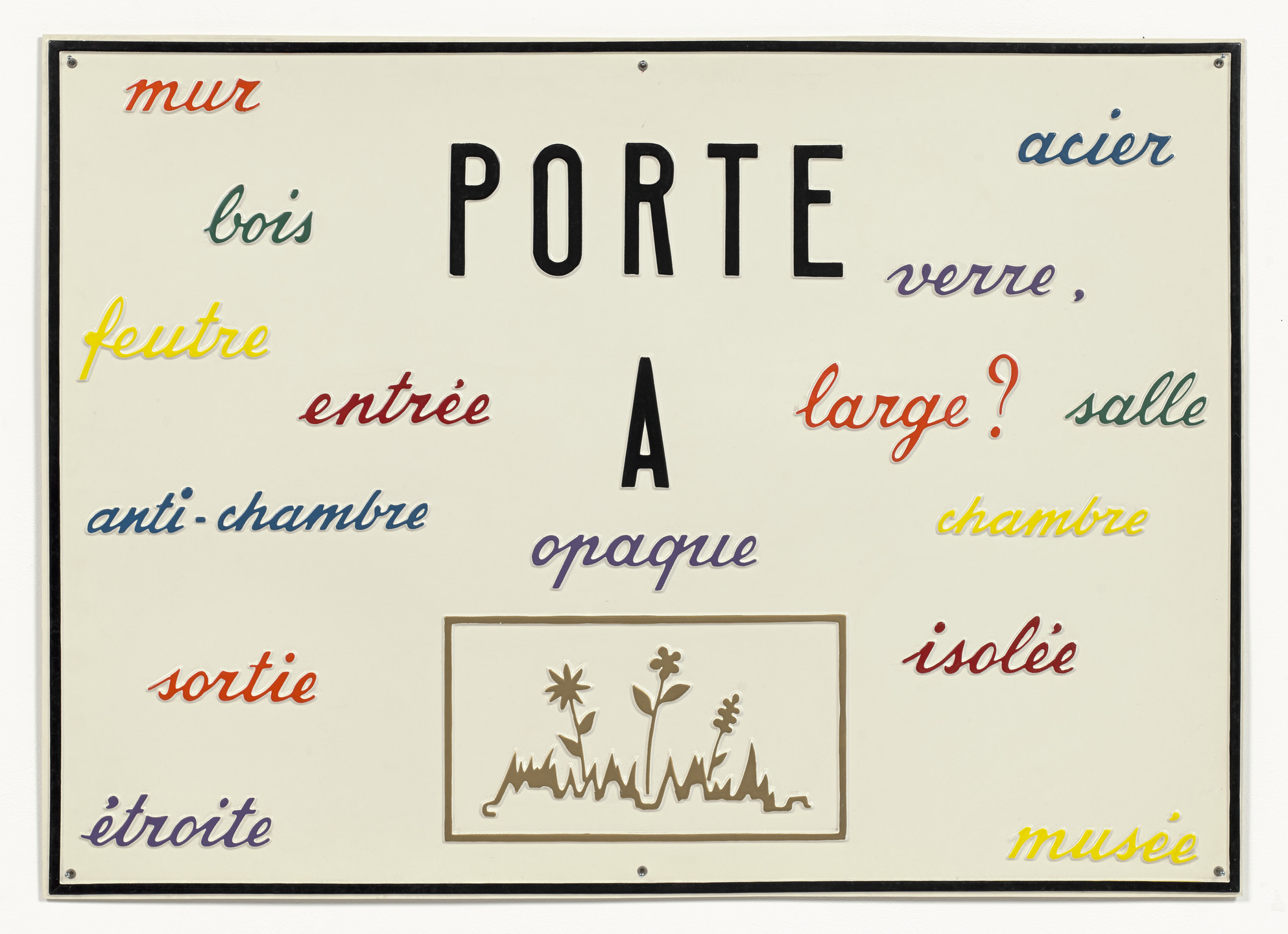 Marcel Broodthaers. Door A (Porte A). 1969