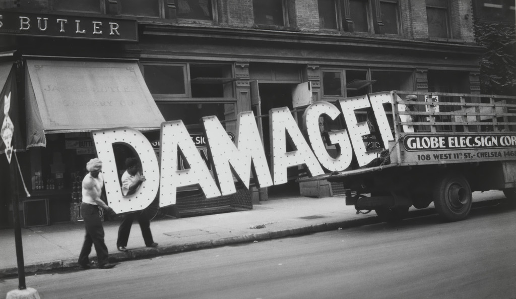 Truck and Sign, Walker Evans, 1928-30