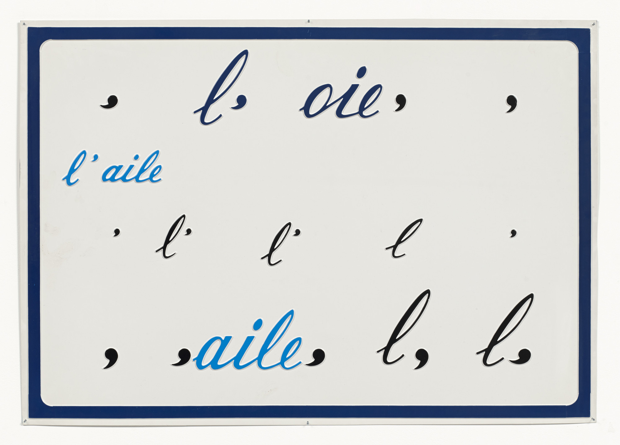 Marcel Broodthaers. The Goose, the Wing (L&#39;Oie, l&#39;aile). 1969