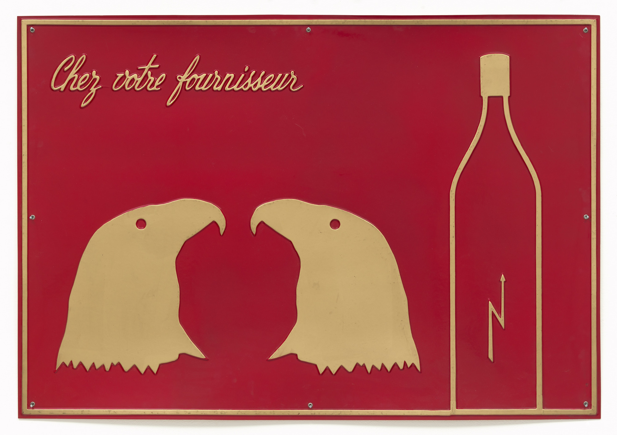 Marcel Broodthaers. At your supplier (Vinegar of Eagles) (Chez votre fournisseur [Le Vinaigre des Aigles]). 1968