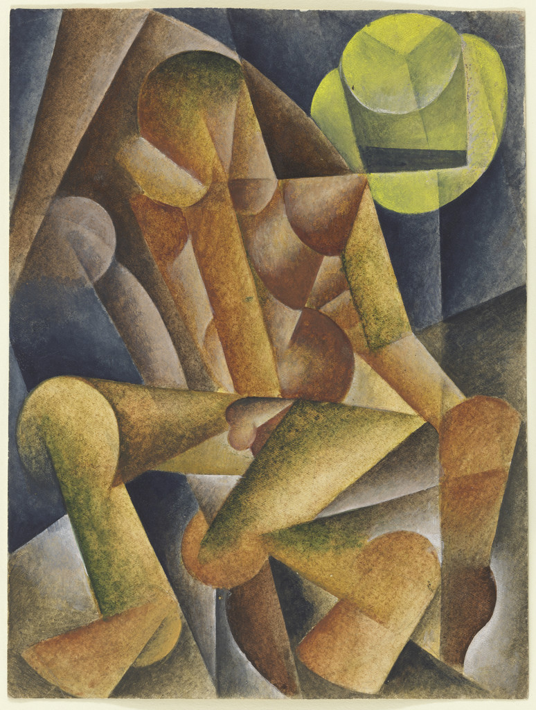 Nude with Hat, Pavel Tchelitchew, c. 1921–23, Gouache and pencil on paper