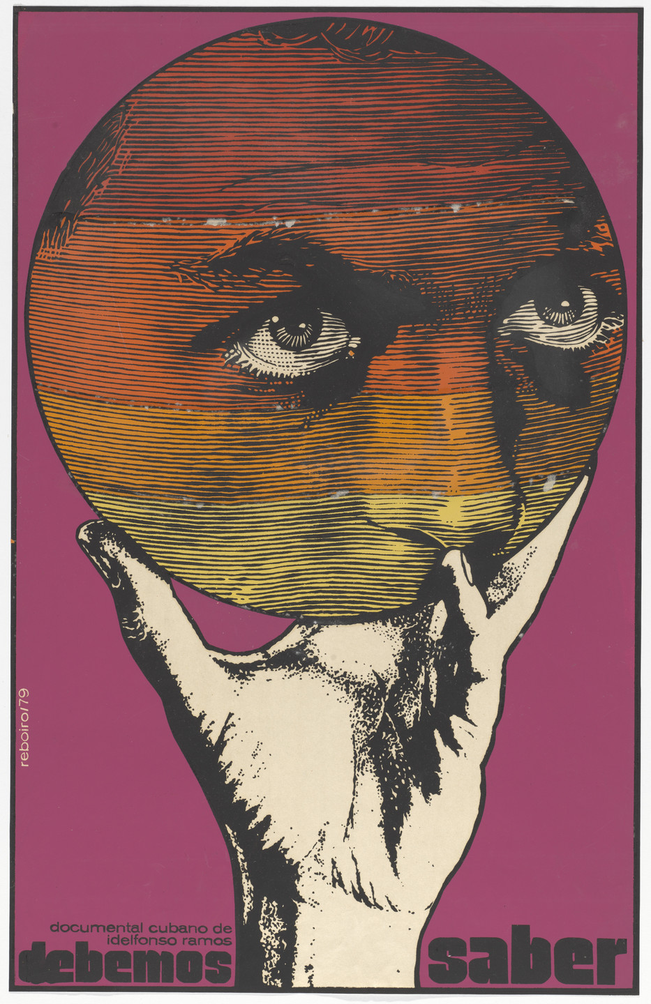 Antonio Fernandez Reboiro. Debemos Saber (We Should Know) (Poster for documentary film by Idelfonso Ramos). 1979